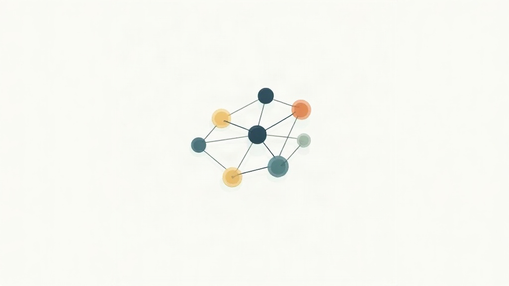 Senior woman holding an iPhone near a card reader at a grocery checkout
